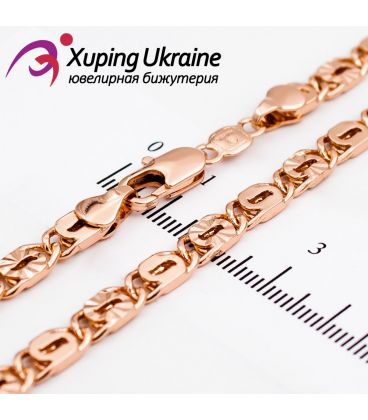 Цепочка позолота плетение "скрепка" 0,5/55 см (с насечками) 