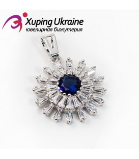 Подвеска родиум "Ромашка"