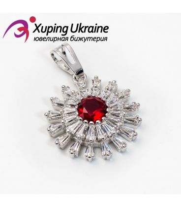 Подвеска родиум "Ромашка"