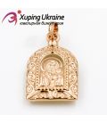 Підвіска лимонна позолота Ладанка Богородиця у рамці