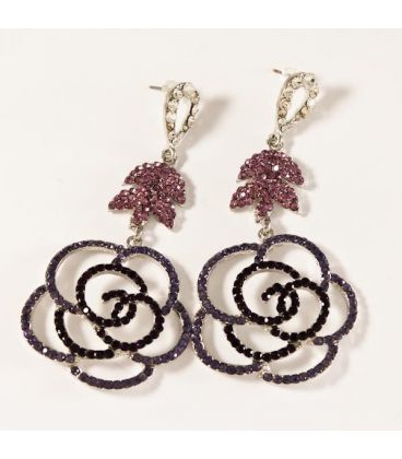Серьги-гроздь "Роза" 8 см.