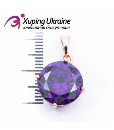 Подвеска позолота Крупный камень 