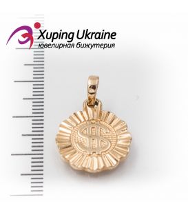 Підвіска лимонна позолота "Монетка з доларом"