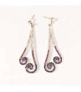 Серьги гроздь "Капля двойная" 7 см.