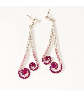 Серьги гроздь "Капля двойная" 7 см.