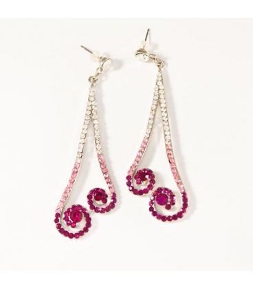 Серьги гроздь "Капля двойная" 7 см.