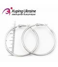 Серьги-кольца Xuping родиум 4 см 824967(2)