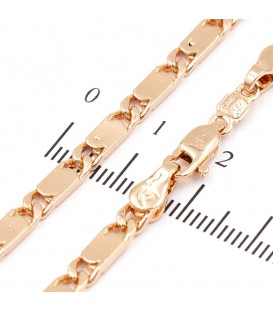 Ланцюжок позолота "гладка скріпка" 0,4/60 см (Медичне золото)