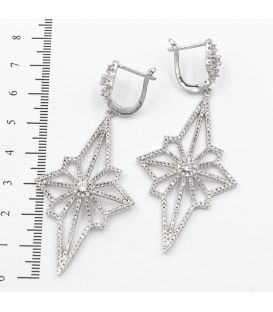 Набор родиум "Звезда" (серьги+кулон)