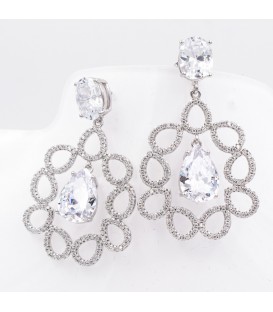 Серьги (гвоздики) родиум Ажурные