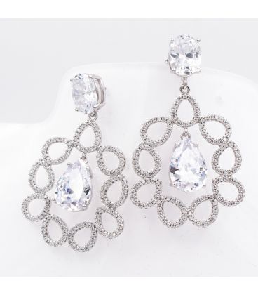 Сережки (гвоздики) родіум Ажурні