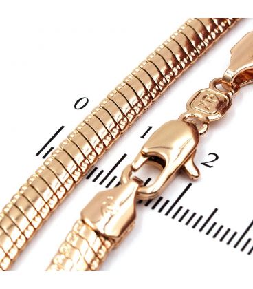 Ланцюжок позолота "снейк" 0,5/45 см (Медичне золото)