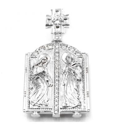 Подвеска ладанка «Икона» - родированная