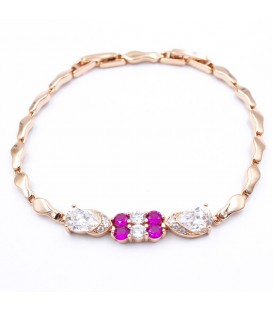 Браслет позолочений з цирконієм