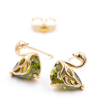 Серьги гвоздики Лебеди