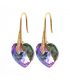 Серьги «Сердца» лим. позолота Swarovski Crystals 3 см