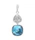 Кулон Swarovski квадрат на основании из камней 