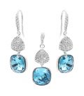 Набір Swarovski "Сяйво" родіум (Медична сталь)