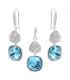Набір Swarovski "Сяйво" родіум (Медична сталь)