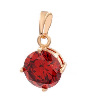 Подвеска позолота — Круглый камень 1,0 см в 4х держателях на основании 