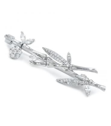 Брошь родиум Бамбук 