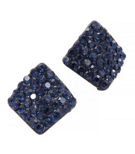 Сережки-гвоздики «Ромб» - метал, стрази, маленькі