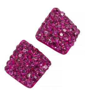 Сережки-гвоздики «Ромб» - метал, стрази, маленькі