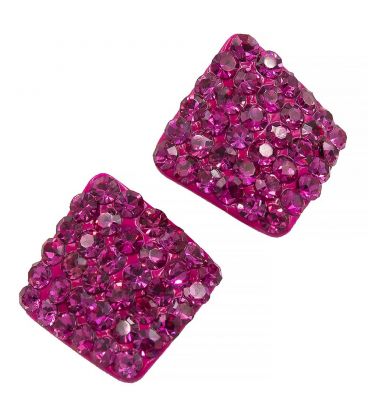 Сережки-гвоздики «Ромб» - метал, стрази, маленькі