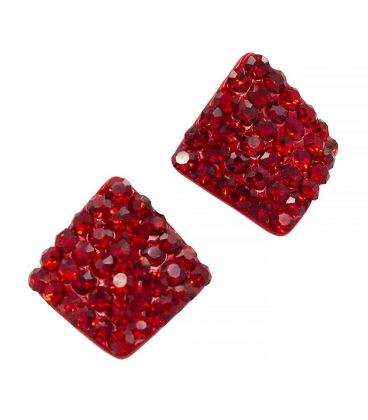 Сережки-гвоздики «Ромб» - метал, стрази, маленькі