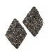 Сережки-гвоздики «Ромб» - метал, стрази, великі