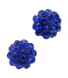 Сережки-гвоздики «Бусинки» - метал, стрази, маленькі