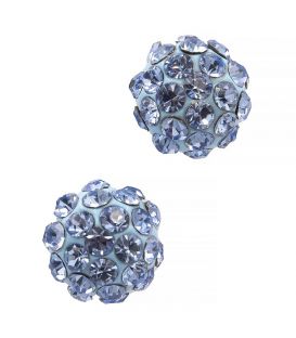 Серьги-гвоздики «Бусинки»— металл, стразы, маленькие