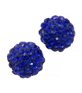 Сережки-гвоздики «Бусинки» - метал, стрази, маленькі