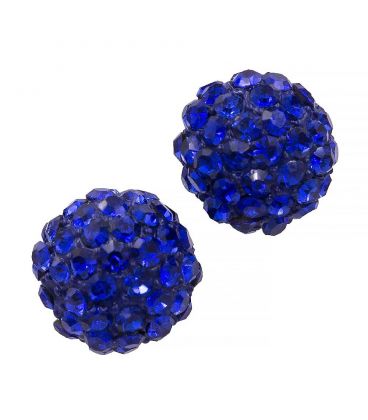 Сережки-гвоздики «Бусинки» - метал, стрази, маленькі