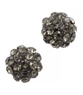 Серьги-гвоздики «Бусинки»— металл, стразы, маленькие
