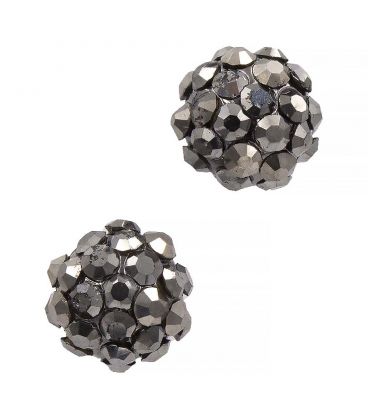 Сережки-гвоздики «Бусинки» - метал, стрази, маленькі