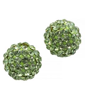 Серьги-гвоздики «Бусины»— металл, стразы,