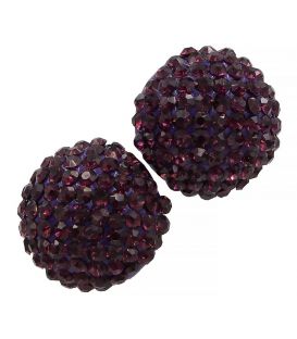 Сережки-гвоздики «Бусини» — метал, стрази,