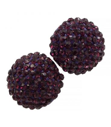 Сережки-гвоздики «Бусини» — метал, стрази,