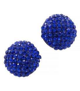 Сережки-гвоздики «Бусини» — метал, стрази,