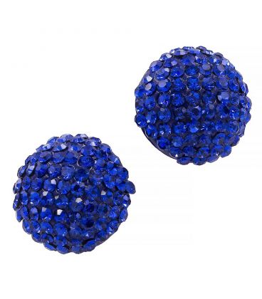 Серьги-гвоздики «Бусины»— металл, стразы,