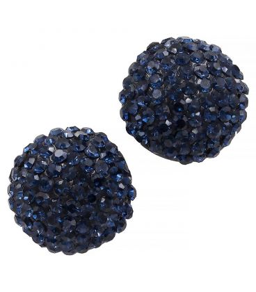 Серьги-гвоздики «Бусины»— металл, стразы,