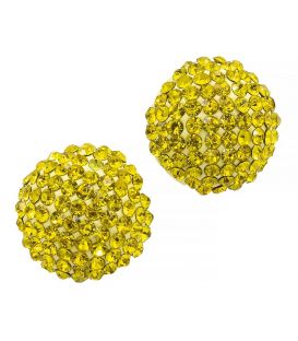 Серьги-гвоздики «Бусины»— металл, стразы,