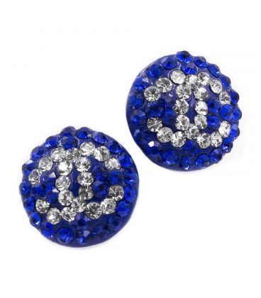 Сережки-гвоздики «Chanel» - метал, стрази, маленькі