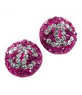 Серьги-гвоздики «Chanel»— металл, стразы, маленькие