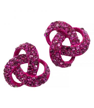 Серьги-гвоздики «Трикверт»— металл, стразы