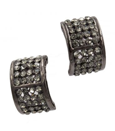 Серьги-гвоздики «40 камней» — металл, стразы, маленькие