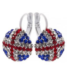 Серьги висящие — металл, стразы