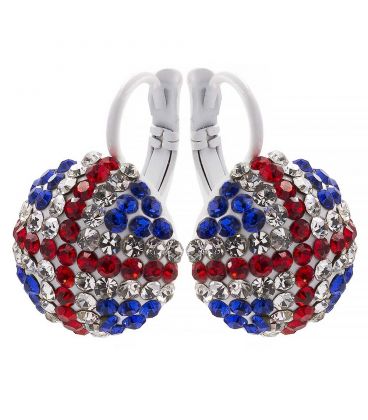 Сережки висячі — метал, стрази