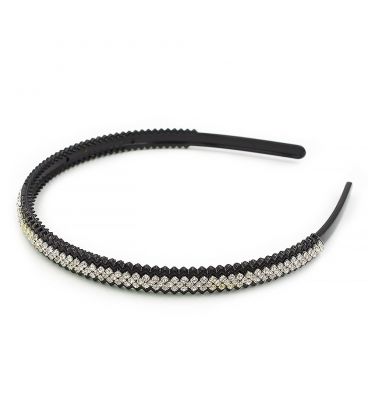 Обруч пластиковий 3 ряди страз по всій довжині